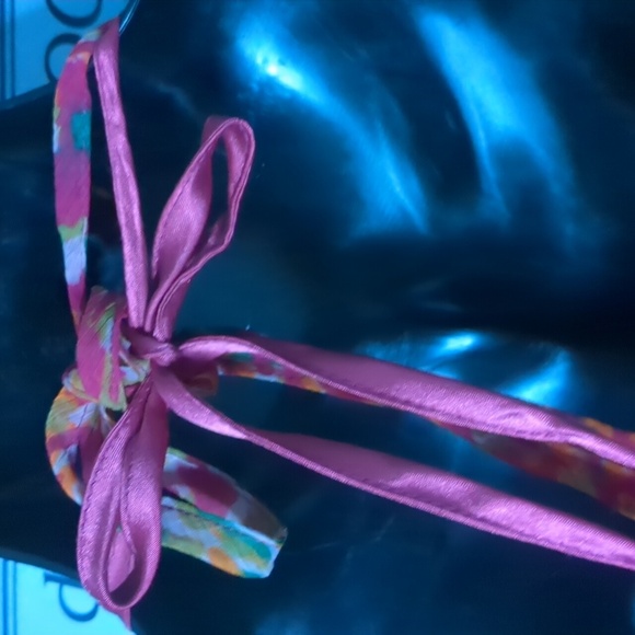 LE CHATEAU* cotton blend size S halter style tie back corset back zip back maxi - Picture 6 of 12